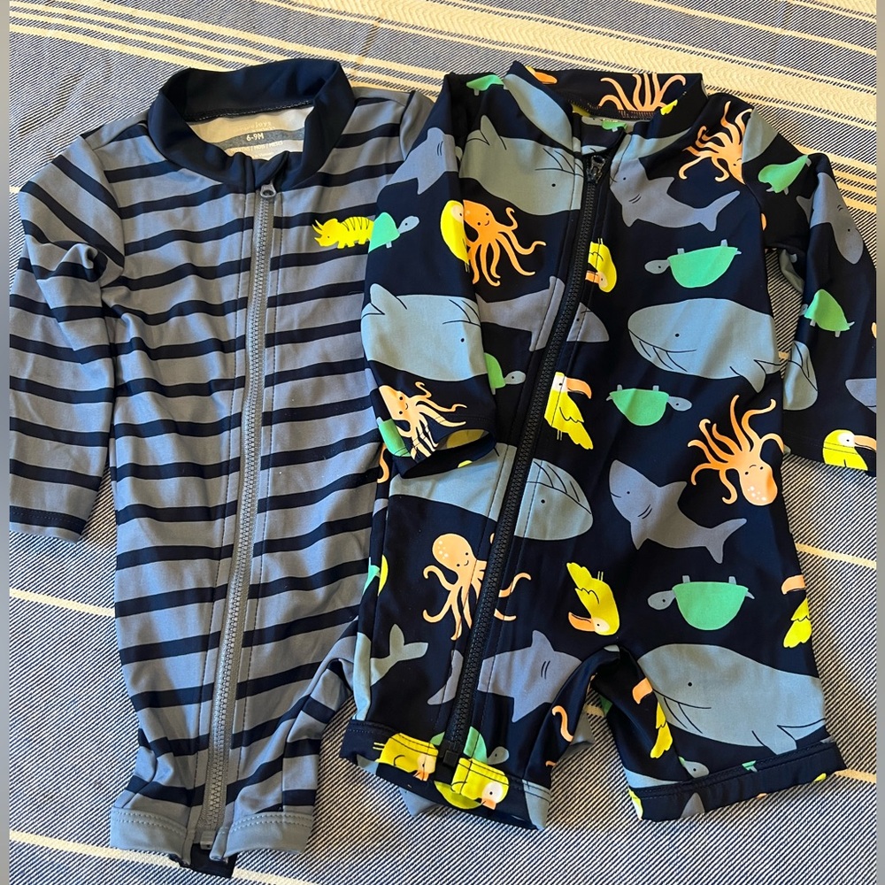 Simple Joys by Carter's Swim Suit Rashguards- 6-9 months like new